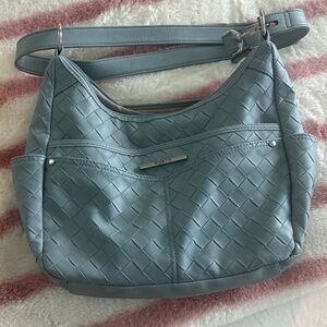 Rosetti Dusty Blue Woven Shoulder Bag